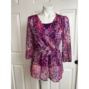 APT 9 2 Pc Top Lightweight Purple Size M